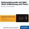 Exquisit EMW 1770-G-D-030 - Micro-ondes encastrable - Noir - 700 W - 1000 W - Fonction grill - Minuterie