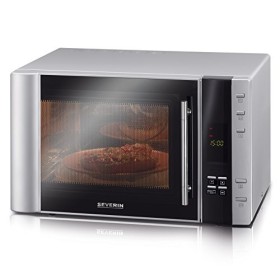 SEVERIN Four à micro-ondes 20 L, 1 350 W, Four micro-onde avec fonction gril et chaleur tournante, Micro-onde avec 10 niveaux