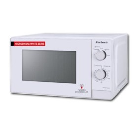 Corberó CMICM4020W Micro-ondes à installation libre, cap. 20 litres, blanc, puissance 700 W, décongélation, 5 niveaux puissan