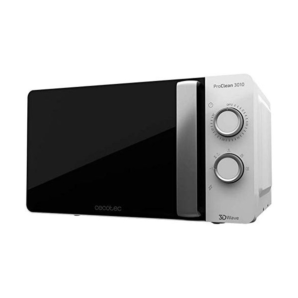 Cecotec Micro-ondes ProClean 3160. Revêtement Ready2Clean pour Un Meilleur Nettoyage, Technologie 3D WAVE, Grill 800 W, 20 L.