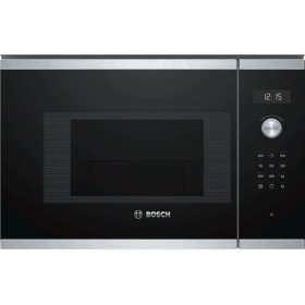 Bosch BFL520MS0 Série 4 - Micro-ondes intégrable, 60 x 38 cm, 21 litres, Inox