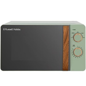 Russell Hobbs Micro-ondes RHMM713MG-N manuel avec poignée et bouton effet bois - Vert mat - 17 L