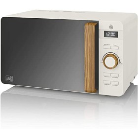Swan Nordic Micro-ondes Numérique 20 L, 6 Niveaux de Fonctionnement, 800 W Puissance, Minuterie 30 min, Nettoyage Facile, Mod