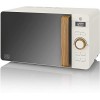 Swan Nordic Micro-ondes Numérique 20 L, 6 Niveaux de Fonctionnement, 800 W Puissance, Minuterie 30 min, Nettoyage Facile, Mod