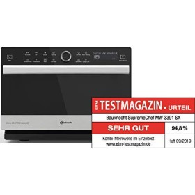 Bauknecht Supreme Chef MW 3391 SX - Micro-ondes multifonction 5 en 1-1000 W - Espace de cuisson : 33 l - Air chaud : 1700 W -