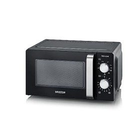 SEVERIN Four Micro-ondes, Gril 900W, 17L, 9 niveaux de puissance, Minuteur 30 min, Plateau tournant amovible Ø24,5cm , Noir,