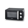 SEVERIN Four Micro-ondes, Gril 900W, 17L, 9 niveaux de puissance, Minuteur 30 min, Plateau tournant amovible Ø24,5cm , Noir,