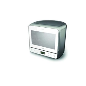 Whirlpool Max 39 WSL - Four à micro-ondes et grill, 13 litres, argenté, avec cuit-vapeur, grille haute, assiette avec poignée