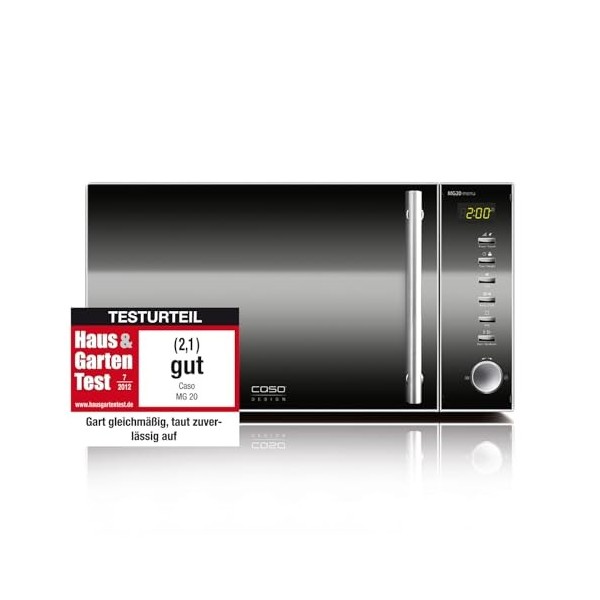 Caso Micro-ondes fonction grill MG20 menu 3320 800 W Acier Inoxydable 20 l