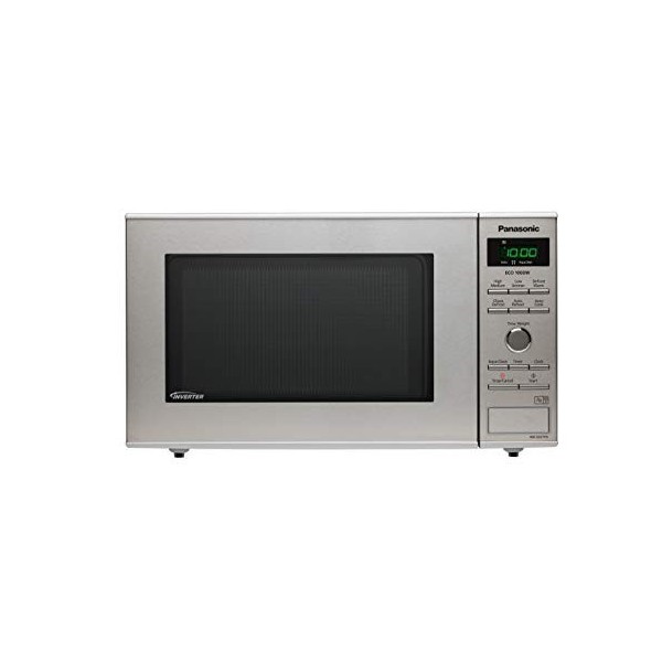 Panasonic NN-GD38HSSUG Four Micro-ondes Inverter et Grill avec Plateau Tournant, 23 Litres, Acier Inoxydable, 1000 W, Grill 1