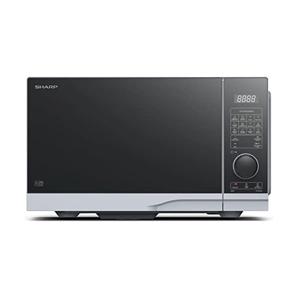 Sharp YC-PG254AE-S four Micro-ondes 25 litres + Grill, Noir commandes semi numériques