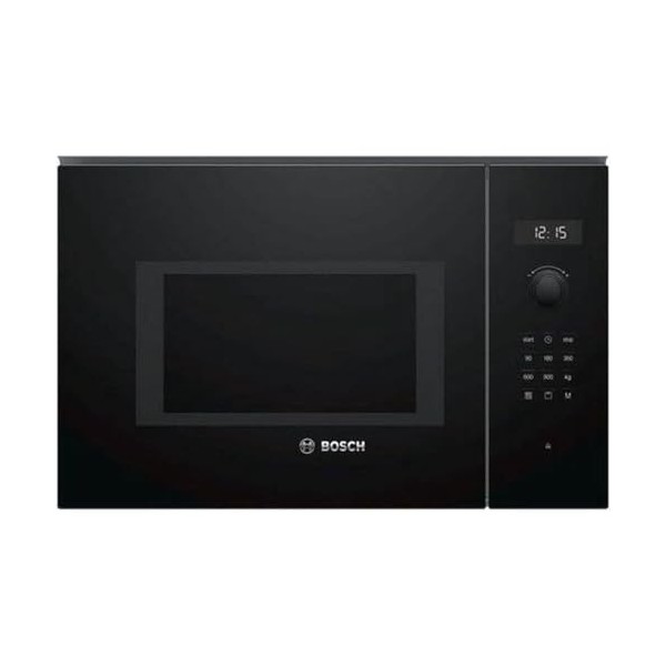 Bosch BEL554MB0 Serie 6 Micro-ondes encastrable / 900 W / 25 L/Plateau tournant 31,5 cm/Butée de porte gauche/noir/AutoPilot 