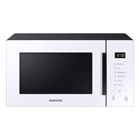 SAMSUNG MG23T5018CW Micro-ondes avec grill 23L 800 W, céramique émail, grill Fry et stand by Eco, couleur blanche
