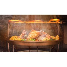 SAMSUNG MG23T5018CW Micro-ondes avec grill 23L 800 W, céramique émail, grill Fry et stand by Eco, couleur blanche