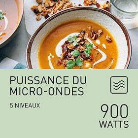 Panasonic NN-K36NBMEPG, Four à Micro-Ondes gril, 24 Litres, Puissance 900W, 8 Programmes Automatiques, Cuisson combinée, Fonc
