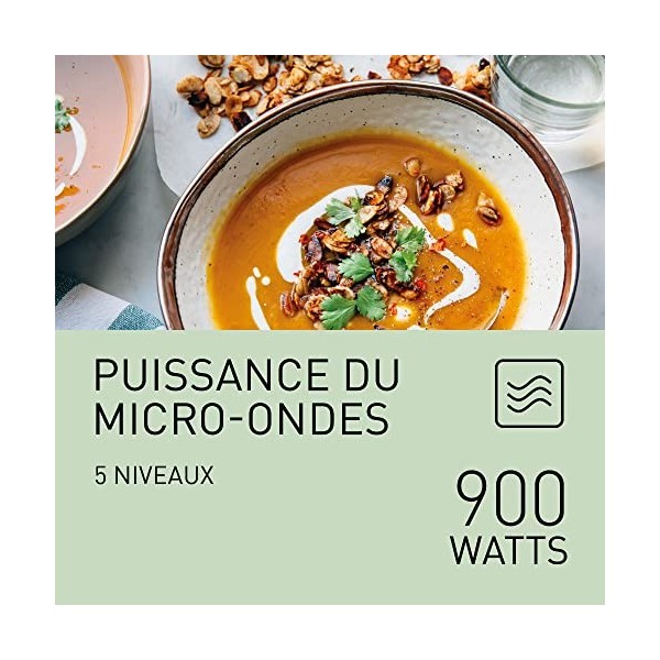 Panasonic NN-K36NBMEPG, Four à Micro-Ondes gril, 24 Litres, Puissance 900W, 8 Programmes Automatiques, Cuisson combinée, Fonc