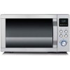SEVERIN Four Micro-ondes, Gril, Chaleur tournante 2 150W, 25L, 10 niveaux de puissance, Plaque à pizza Ø 28 cm , Inox, MW 77