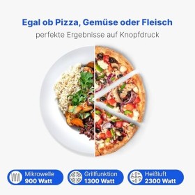 Bomann MWG3001HEB Micro-ondes encastrable 3 en 1 avec grill et air chaud, écran LCD, 8 programmes automatiques, fonction minu