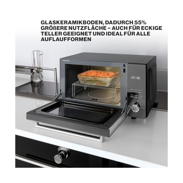 ProfiCook PC-MWG 1204 Four à micro-ondes avec gril, espace de cuisson 23 litres, puissance micro-ondes 800 watts, puissance g