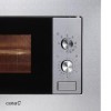 CATA - MC 20 IX - Micro-ondes encastrable - Inox - Intérieur en acier inoxydable - 5 niveaux de puissance - Gril de 1000W - D