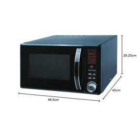 WeGeek Four à micro-ondes combiné, 1000 W, grill, 800 W, micro-ondes, 25 litres, métal, noir