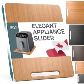 Ibyx Élégant plateau coulissant pour votre cafetière et appareils de cuisine lourds – Robuste, glisse facilement sous larmoi