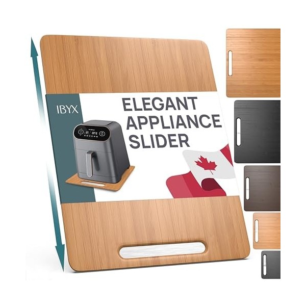 Ibyx Élégant plateau coulissant pour votre cafetière et appareils de cuisine lourds – Robuste, glisse facilement sous larmoi