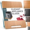 Ibyx Élégant plateau coulissant pour votre cafetière et appareils de cuisine lourds – Robuste, glisse facilement sous larmoi