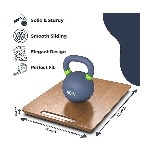 Ibyx Élégant plateau coulissant pour votre cafetière et appareils de cuisine lourds – Robuste, glisse facilement sous larmoi