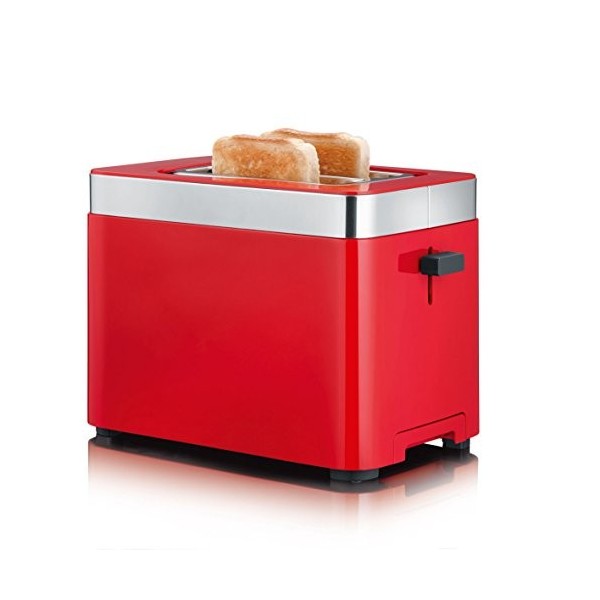 Graef TO63EU TO 63 Grille-pain à 2 tranches, plastique, rouge, 27,3 x 17,8 x 19,5 cm