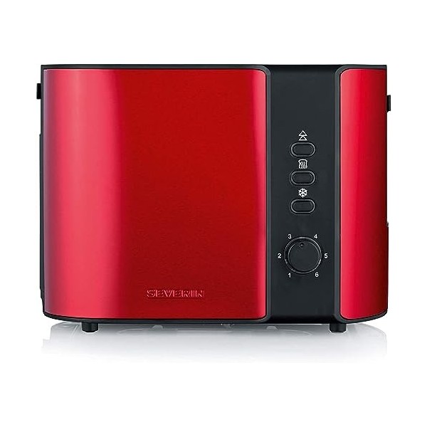 SEVERIN Grille-pain automatique 800 W, Toaster compact 2 fentes jusquà 2 tranches, Grille-pain électrique avec réglage du de