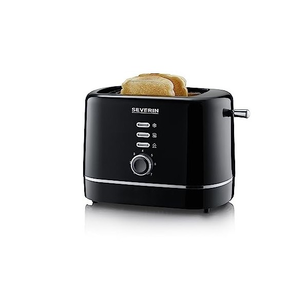 SEVERIN Grille-pain automatique 850 W, Toaster compact 2 fentes jusquà 2 tranches, Grille-pain électrique avec réglage du de