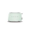 Smeg, Grille-pain 2 Tranches TSF01PGEU, 2 Fentes 36 mm, 6 Niveaux de Brunissage, Fonction Chauffage, Décongélation et Bagel, 