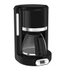Moulinex Cafetière filtre programmable 24h, Design noir vintage, Capacité 1,25 L, 10 à 15 tasses, Porte-filtre pivotant, Main