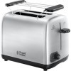 Russell Hobbs Grille Pain [Pour 2 Tranches] Adventure Acier Inox 2 Fentes extra larges,6 Niveaux de Brunissage rapide,Surélé