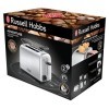 Russell Hobbs Grille Pain [Pour 2 Tranches] Adventure Acier Inox 2 Fentes extra larges,6 Niveaux de Brunissage rapide,Surélé