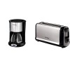 Moulinex FG362810 Cafetière Filtre Principio Programmable 10-15 Tasses Verseuse Verre Anti-Goutte Subito inox Grille pain 1 l