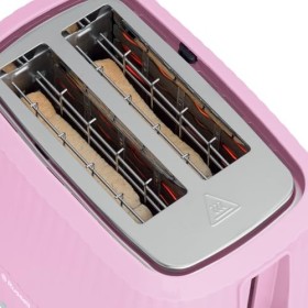 Russell Hobbs Grille-pain 2 fentes larges 6 niveaux de brunissage, surélévation, dégivrage, réchauffe-viennoiseries, arrêt a