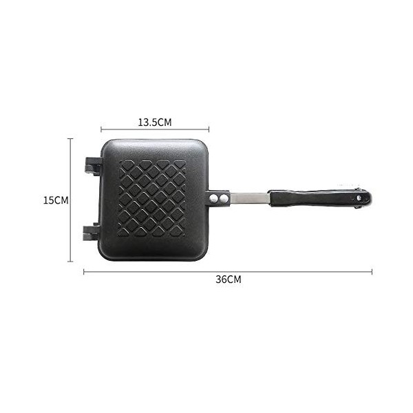 TAMUME Grille-pain à Surface Striée Grille-pain Antiadhésif avec Poignée Robuste, Machine à Sandwich Toastie Adaptée à Utilis