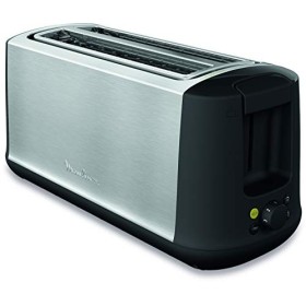 Moulinex Grille-pain 2 fentes longues, largeur variable, 7 niveaux de dorage, Fonctions Arrêt, Mode éco, Décongélation, Récha