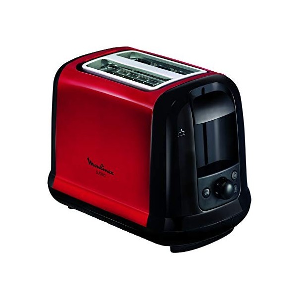 Moulinex Grille-pain 2 fentes longues, largeur variable, 7 niveaux de dorage, Fonctions Arrêt, Mode éco, Décongélation, Récha