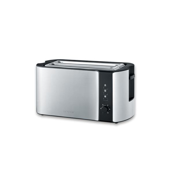 SEVERIN Grille-pain automatique 1400 W, Toaster compact 2 fentes jusquà 4 tranches, Grille-pain électrique avec réglage du d