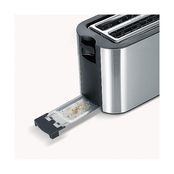 SEVERIN Grille-pain automatique 1400 W, Toaster compact 2 fentes jusquà 4 tranches, Grille-pain électrique avec réglage du d