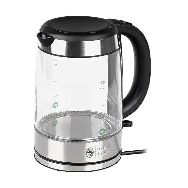 Russell Hobbs Grille Pain [Pour 2 Tranches] Chester Fentes extra larges, Design en Inox ,Niveau de Brunissage réglable, Suré