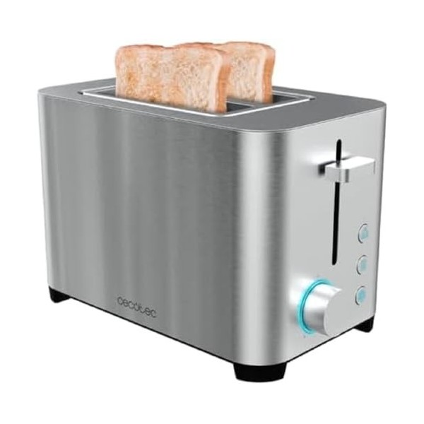 Cecotec Grille-pain numérique ClassicToast 15000 Beige ExtraDouble. 1500 W, 2 fentes très longues et larges, 3 fonctions préc