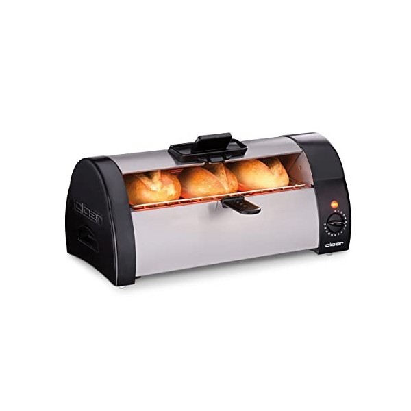 Cloer 3080 Boulanger de petits pains pour la cuisson des petits pains, gâteau ou biscuits à la levure, 570 W, acier inoxydabl
