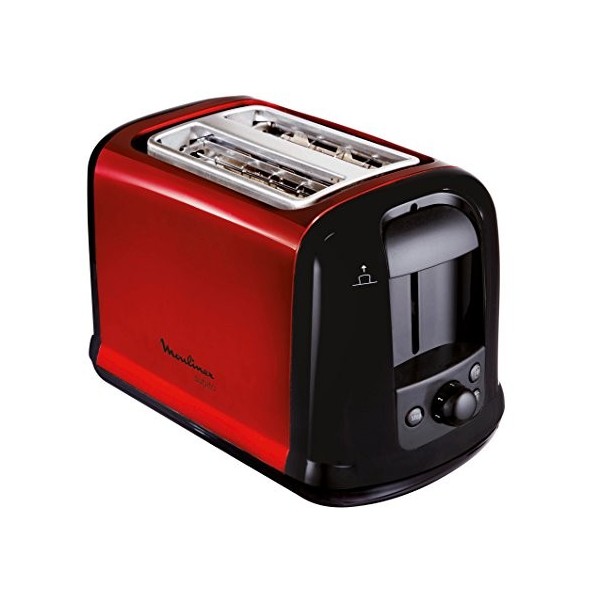 Moulinex - LT261D - Grille-pains, 850 watts, Noir / Rouge