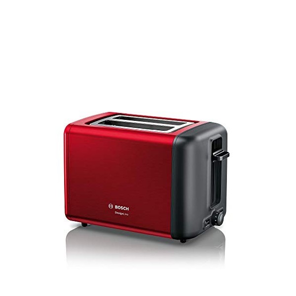 Bosch TAT3P420DE DesignLine Grille-pain compact, fonction décongélation/réchauffage, grille réchauffe-viennoiseries escamotab