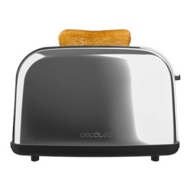 Cecotec Grille-pain vertical 2 fentes courtes Toastin time 850 Inox Lite. 850 W, 2 tranches de pain, fente large 3,8 cm, sup