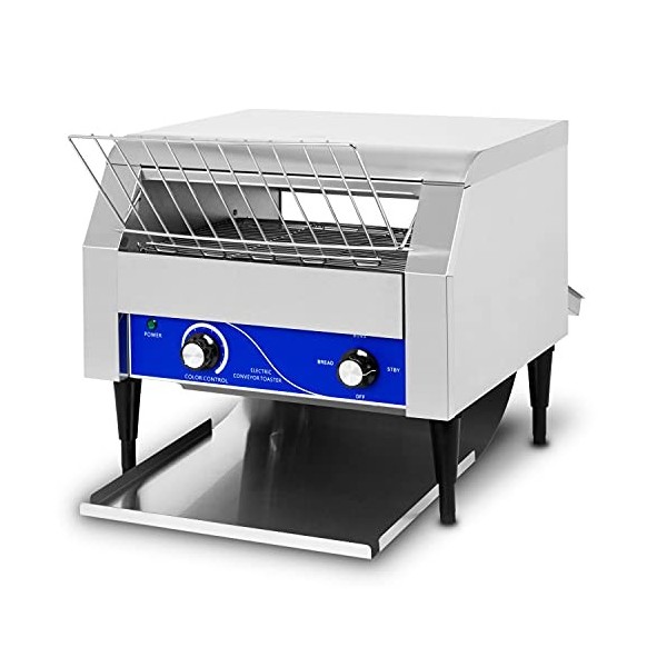 VERTES Grille Pain Toaster Convoyeur Professionnel Acier Inoxydable 2640W, 230V, Pour Toasts et Pains à Hamburgers, 1 Rampe 